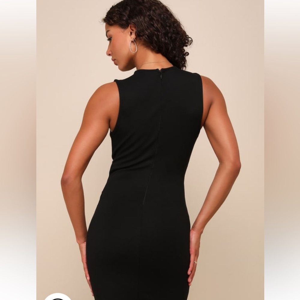 Cocktail Hour Black Sleeveless Tulip Mini Dress